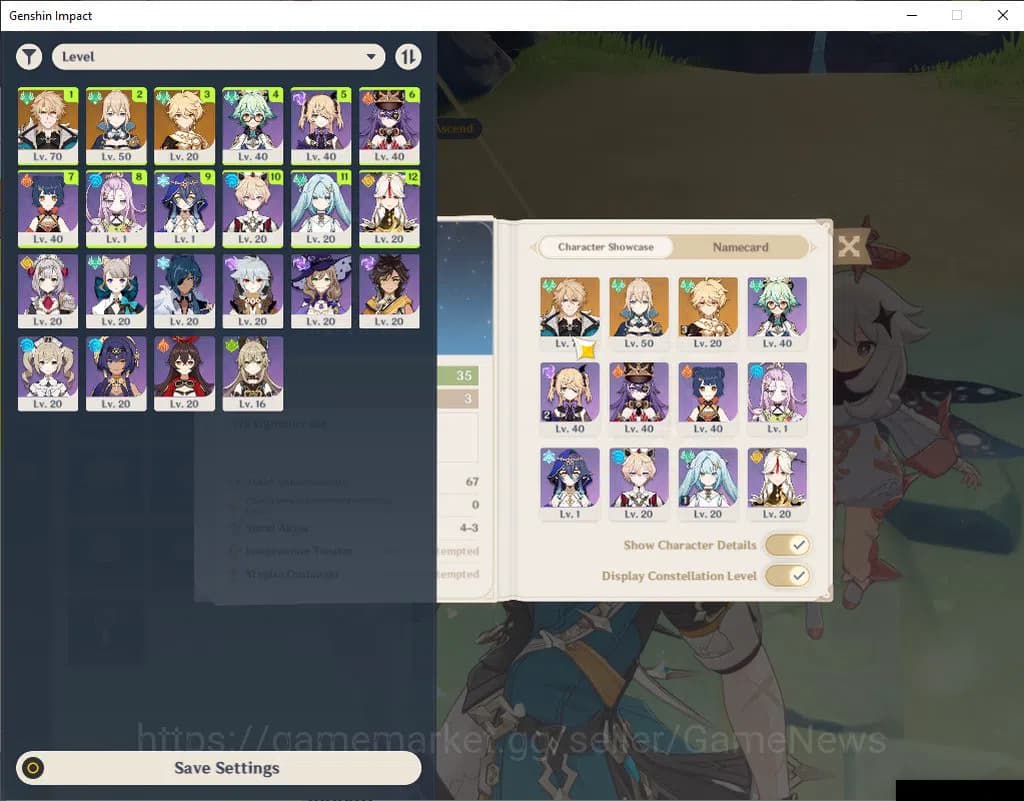 Genshin Impact Accounts ASIA|AR 35|1 Limited+19(4Character)|Varka|Mc Male| image 1