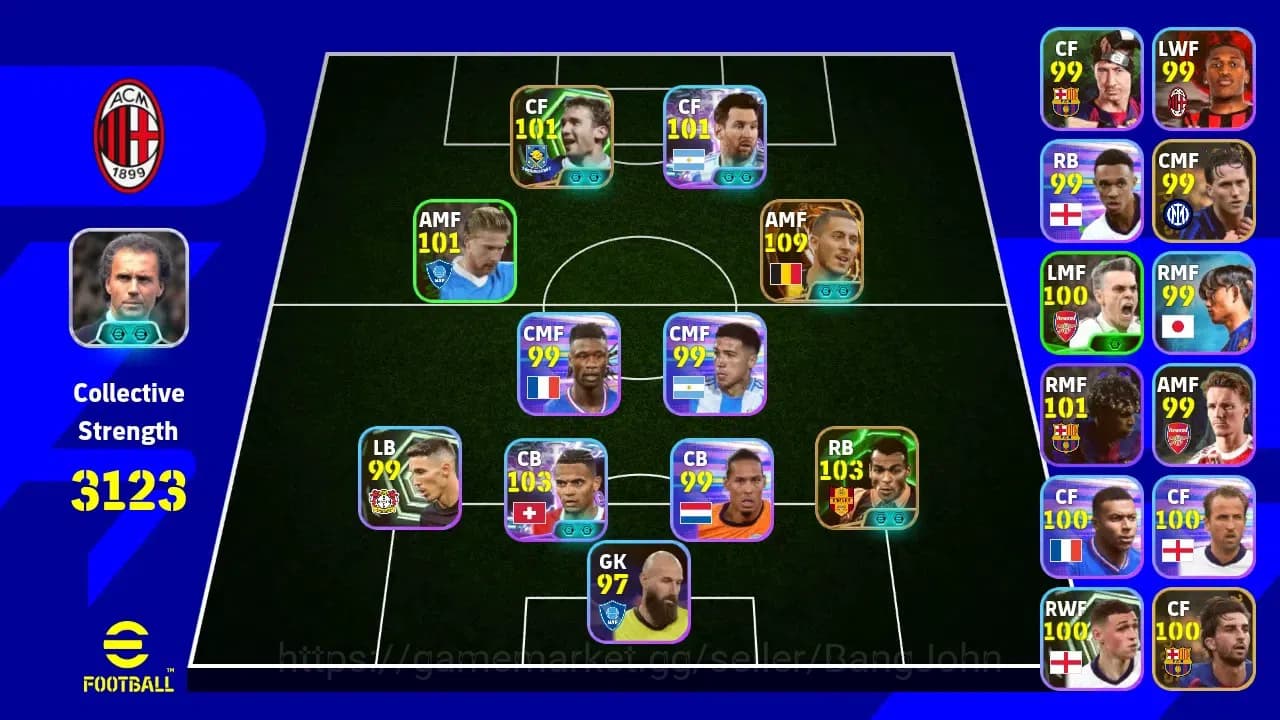 eFootball Accounts ANDROID|PW 3123|Eden Hazard Big Time,Manuel Akanji image 7