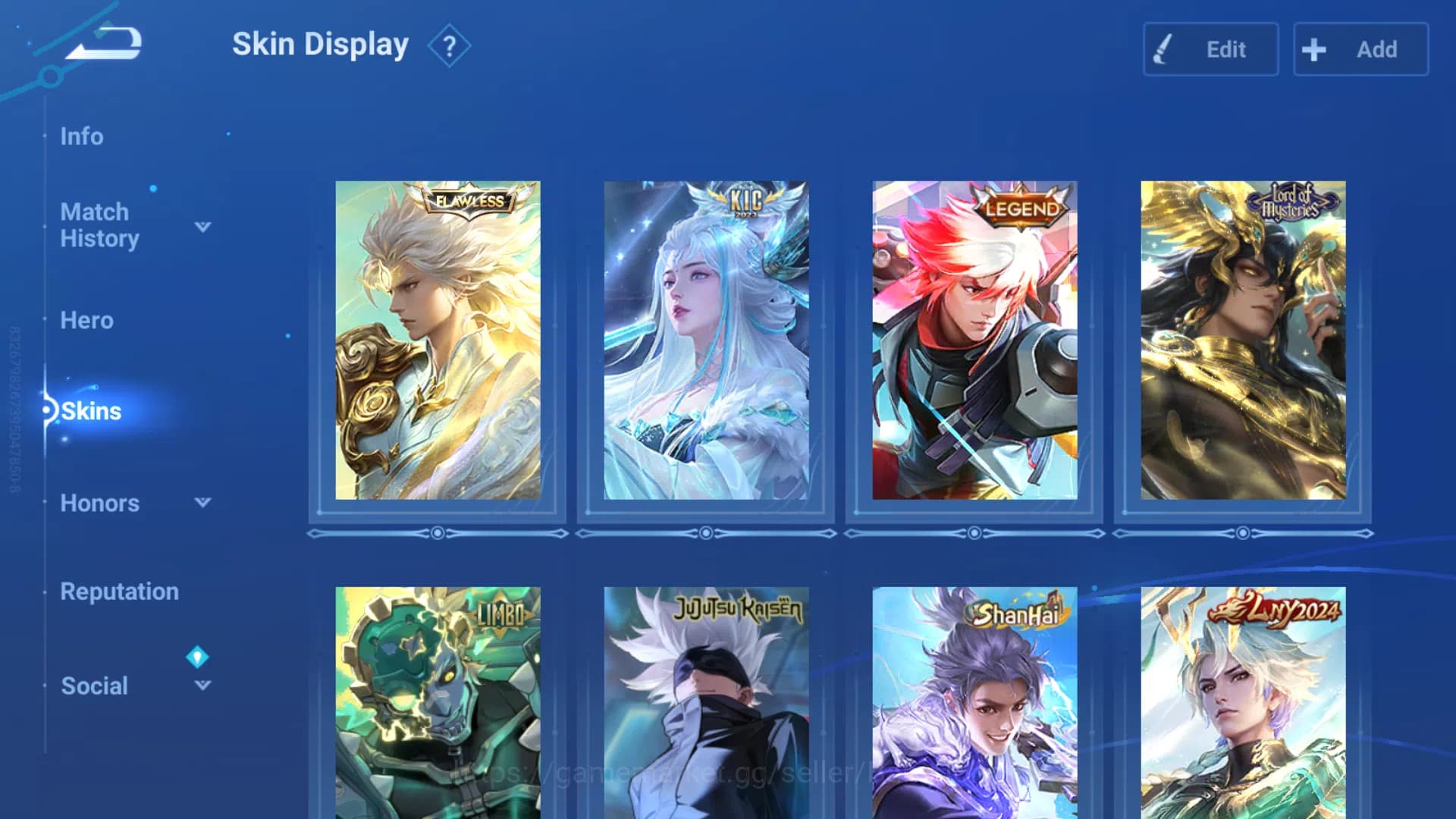 Honor of Kings Accounts GLOBAL 112H 139S | JUNG T11 | FLAW LIBAI | JJK KON image 14