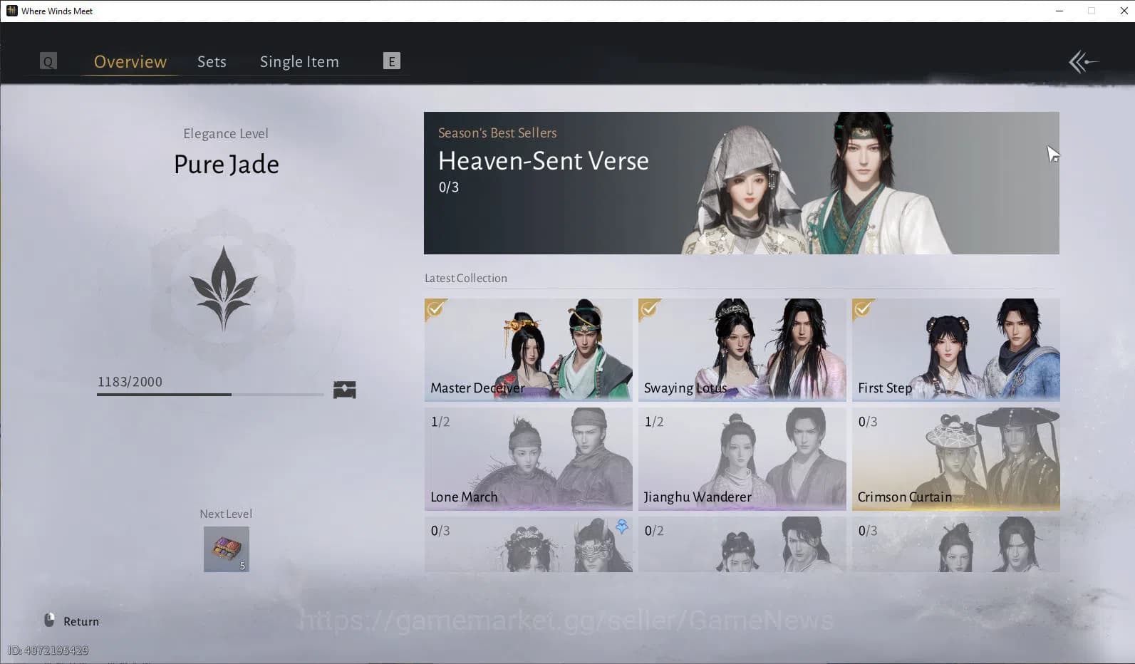 Where Winds Meet Accounts GLOBAL Lv5| Fresh Starter| 1 Harmoni Core, Anthem image 8