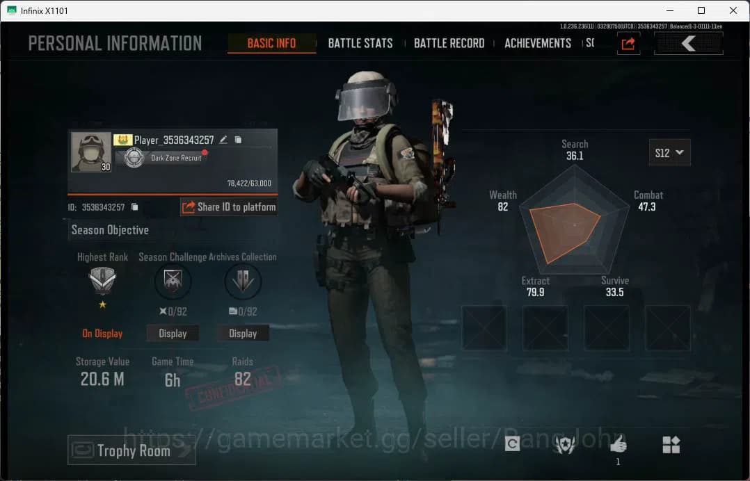 Arena Breakout Accounts MOBILE | LVL 30| SV 20M+| CV 20M+ | many skin WP, image 1