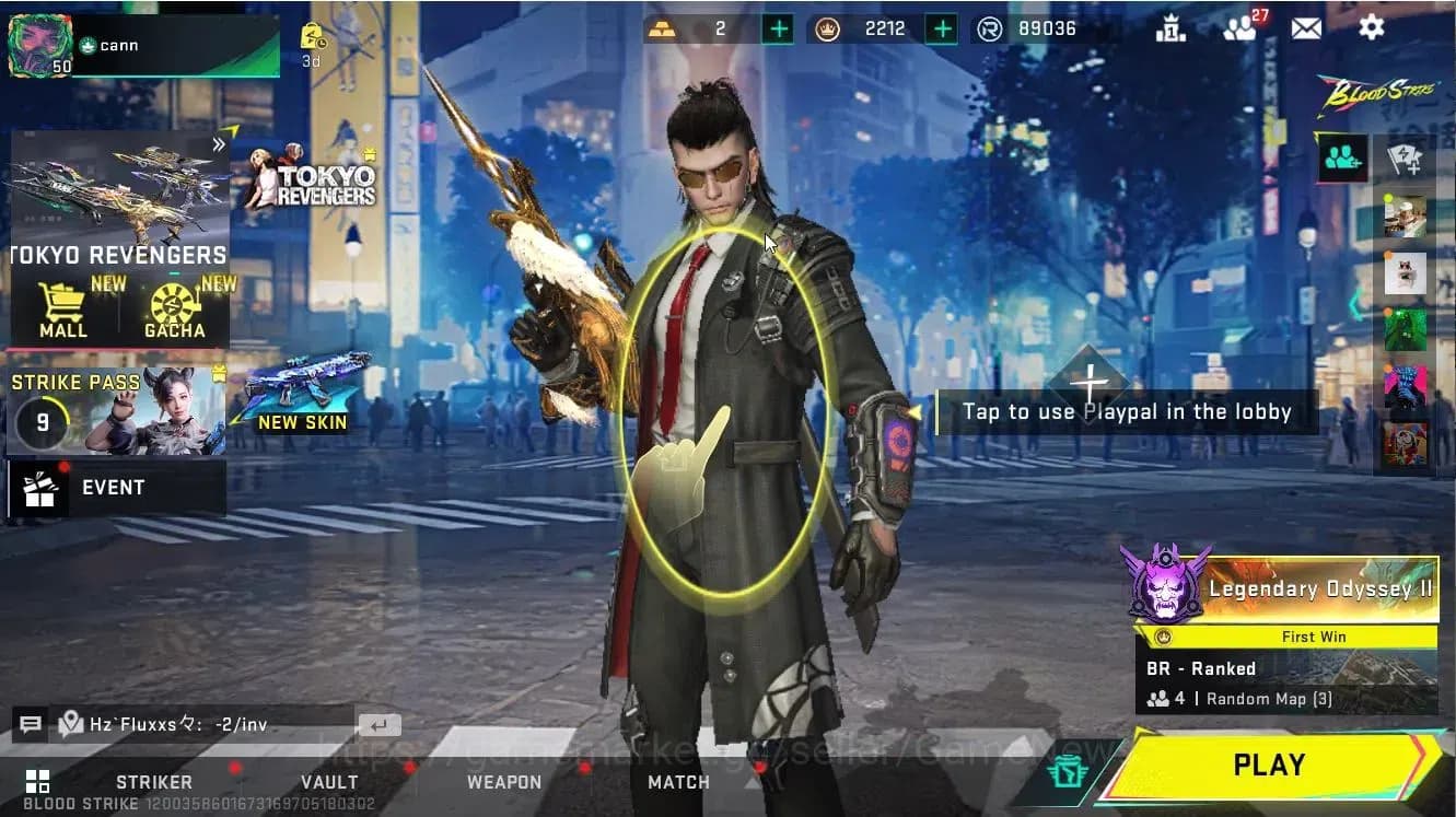 Blood Strike Accounts ASIA|3 ETERNAL[DEagle-Scorpious,AK47-Overload Lv 3 image 1