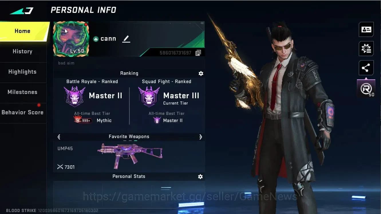 Blood Strike Accounts ASIA|3 ETERNAL[DEagle-Scorpious,AK47-Overload Lv 3 image 2