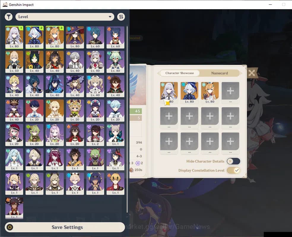 Genshin Impact Accounts ASIA|AR 45|Prime Team Skirk|3 Limited+2(*5Wep)|Esc image 1