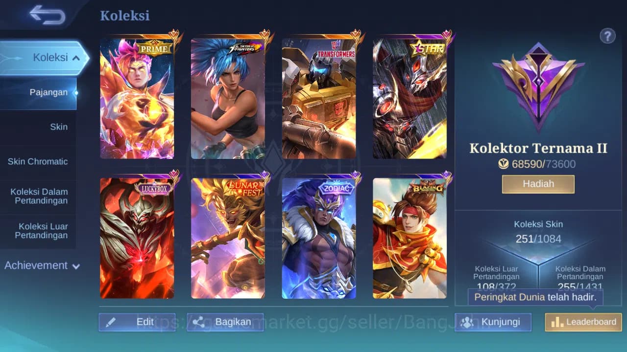 Mobile Legends: Bang Bang Accounts Hero 128 Skin 251 | Prime Claude | Luckybox Zhask image 12