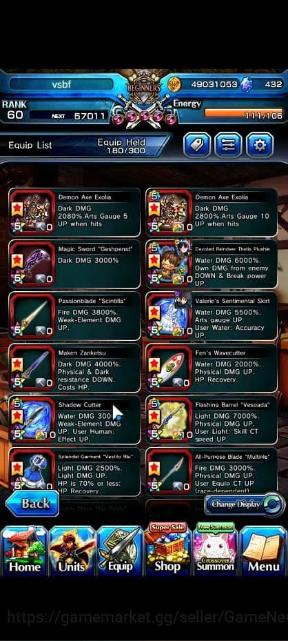 Grand Summoners Accounts Global|Rank 60|20 Ascend| ToumaTW,RimuruTW,MisakaT image 5