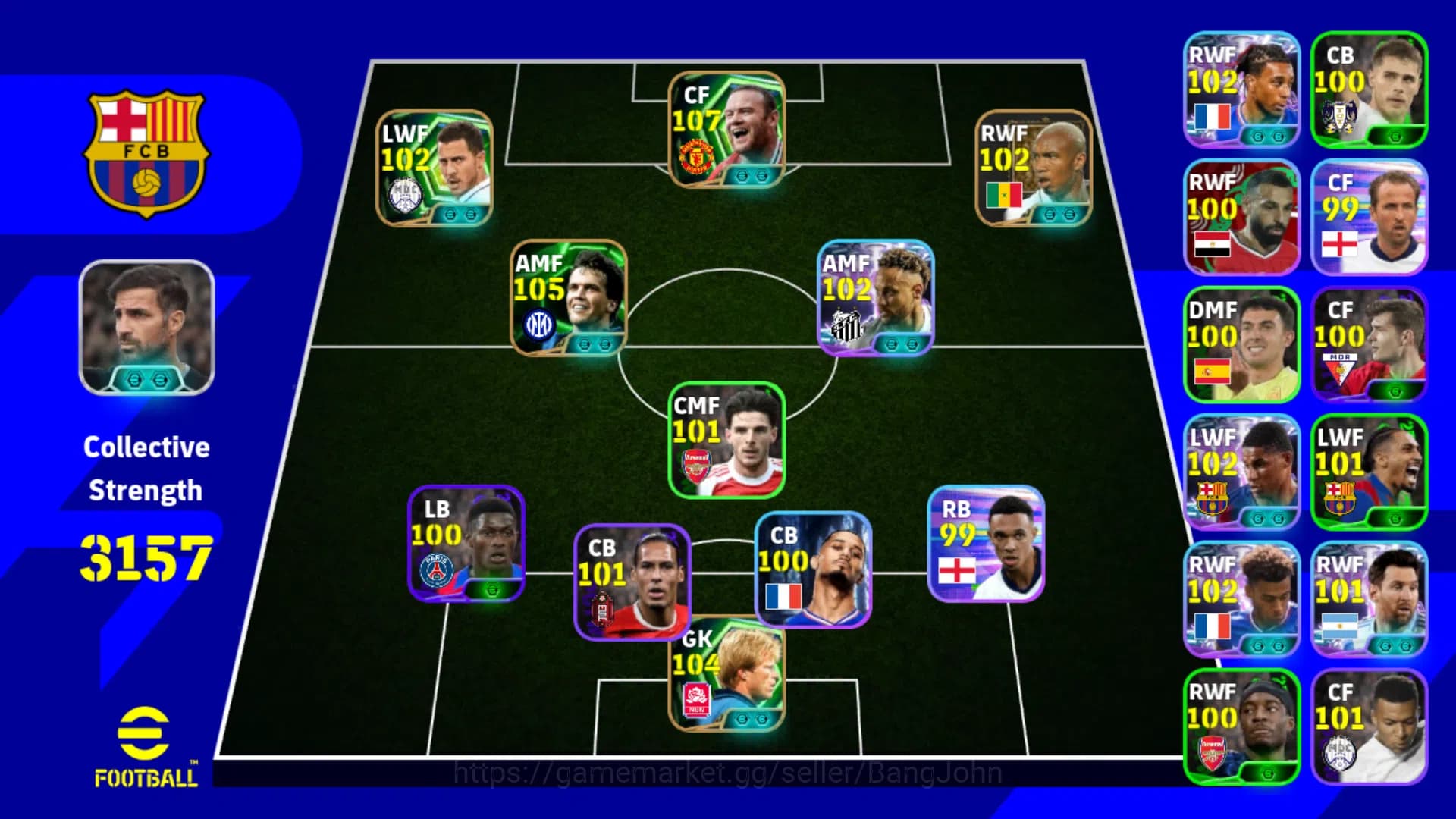 eFootball Accounts Power 3157 | Wayne Rooney Epic DB | Lothar matthau image 1