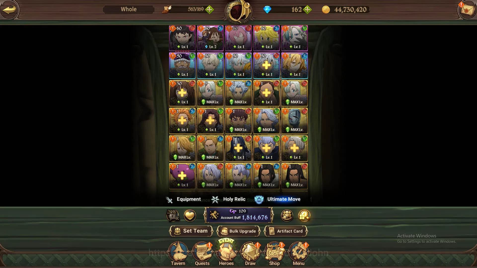 The Seven Deadly Sins: Grand Cross Accounts ASIA|1.8m CC|1LR Elizabeth|Full collab FF|UR Meres image 13