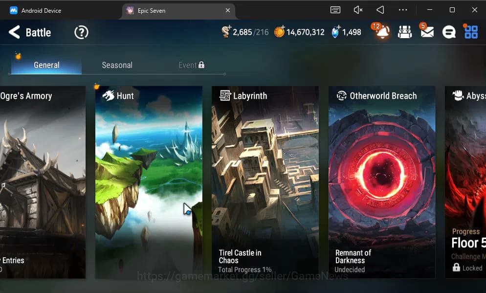 Epic Seven Accounts GLOBAL UNVERIF|NEW ERA|5 ML(Ab Yufine,TE kayron,SE image 12