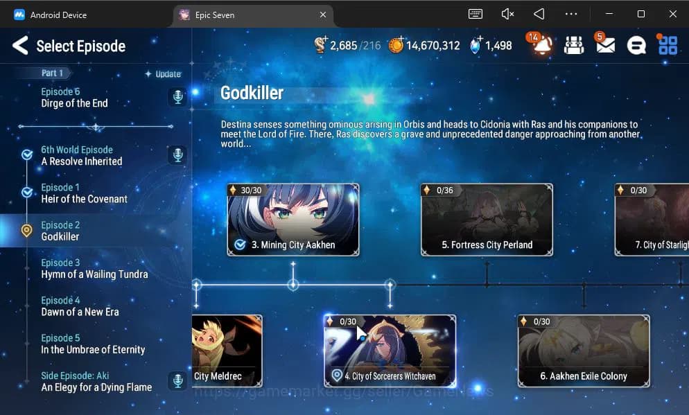 Epic Seven Accounts GLOBAL UNVERIF|NEW ERA|5 ML(Ab Yufine,TE kayron,SE image 13