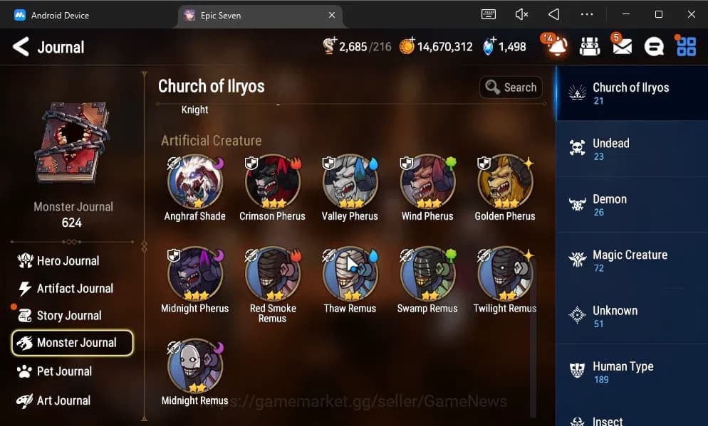 Epic Seven Accounts GLOBAL UNVERIF|NEW ERA|5 ML(Ab Yufine,TE kayron,SE image 18