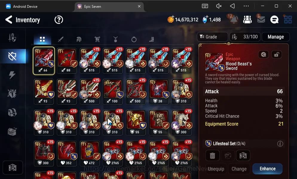 Epic Seven Accounts GLOBAL UNVERIF|NEW ERA|5 ML(Ab Yufine,TE kayron,SE image 6