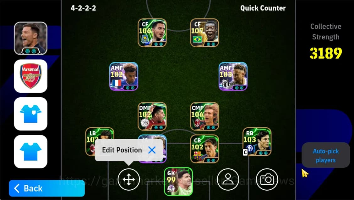 eFootball Accounts Mobile|Edmitson(Fortress),Desire Doue(Blitz Curler image 2