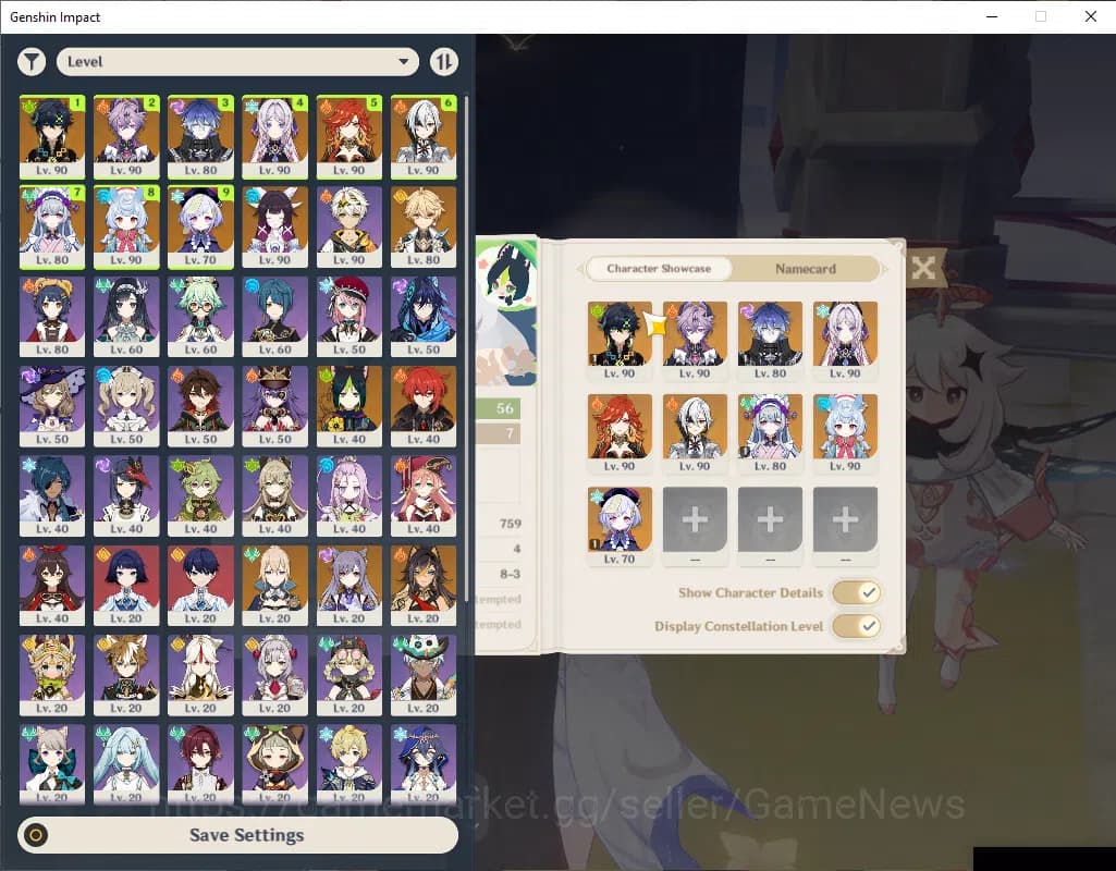 Genshin Impact Accounts ASIA|AR 56|8 Limited+4(*5Wep)|KinichC1+Sign,FlinsC image 1