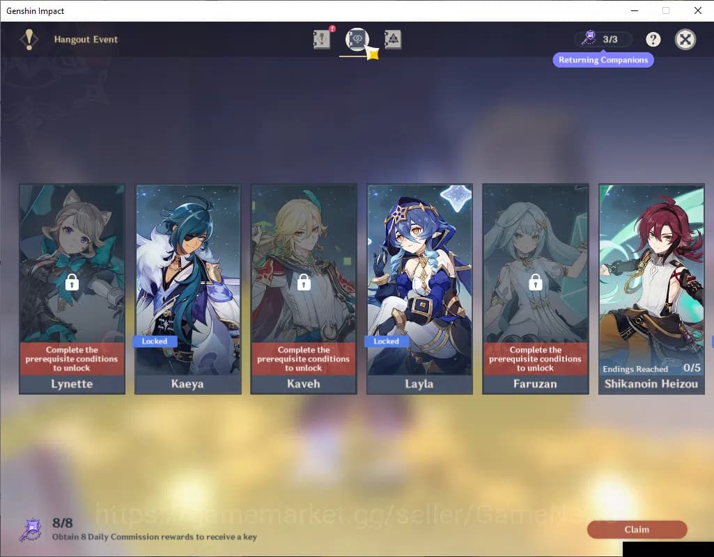 Genshin Impact Accounts ASIA|AR 56|8 Limited+4(*5Wep)|KinichC1+Sign,FlinsC image 15