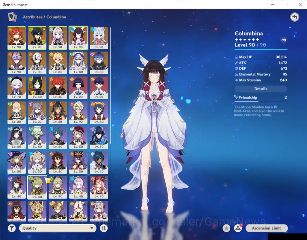 Genshin Impact Accounts ASIA|AR 56|8 Limited+4(*5Wep)|KinichC1+Sign,FlinsC image 3