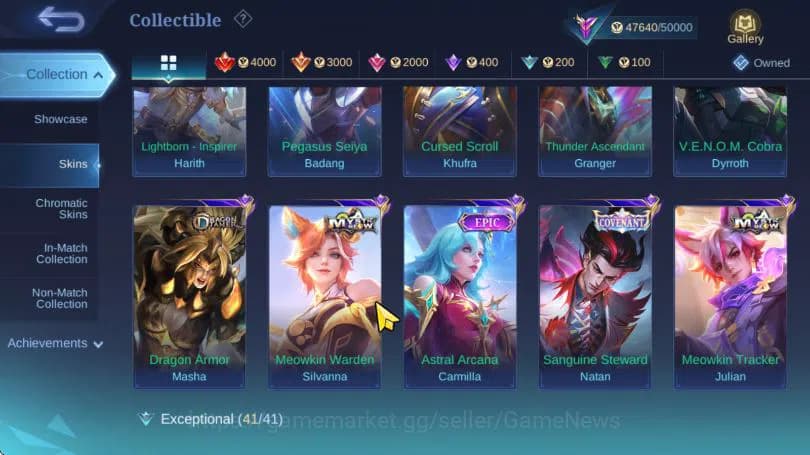 Mobile Legends: Bang Bang Accounts Hero 118|Skin 188|High Immo 106|Prime+M7 Granger,A image 13