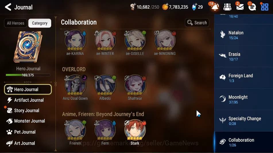 Epic Seven Accounts ASIA Verif|12 ML(DB Senya,DK Sharun,Ab Yufine,Etc) image 5