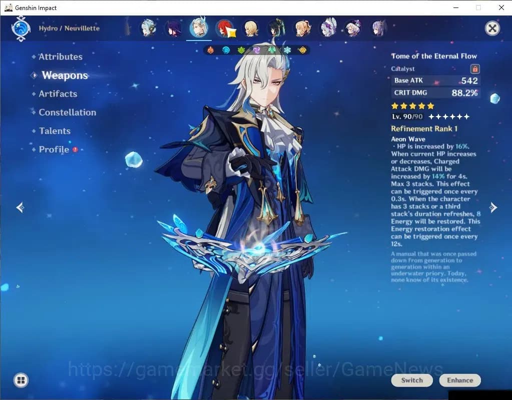 Genshin Impact Accounts Asia|AR 59|Moonlit Bloom Team|14 Limited+9(*5Wep)| image 12