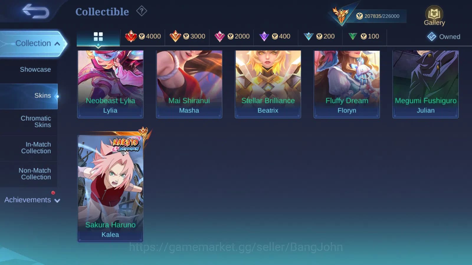 Mobile Legends: Bang Bang Accounts Hero 132 Skin 523 | Legend GS, Lunox | Zenith Sele image 5