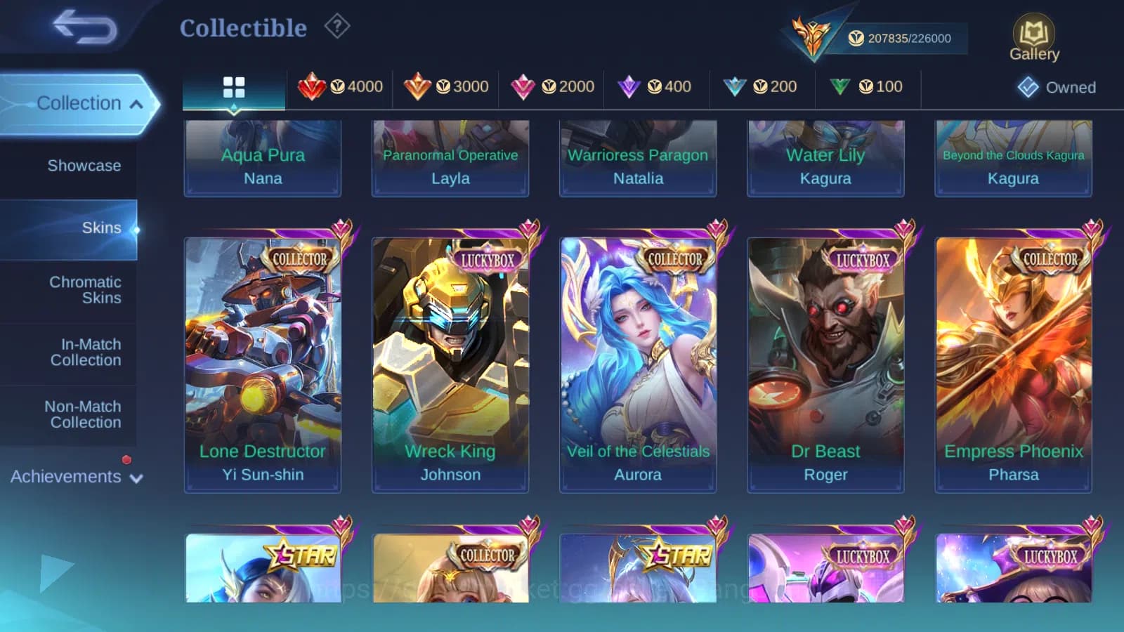 Mobile Legends: Bang Bang Accounts Hero 132 Skin 523 | Legend GS, Lunox | Zenith Sele image 7