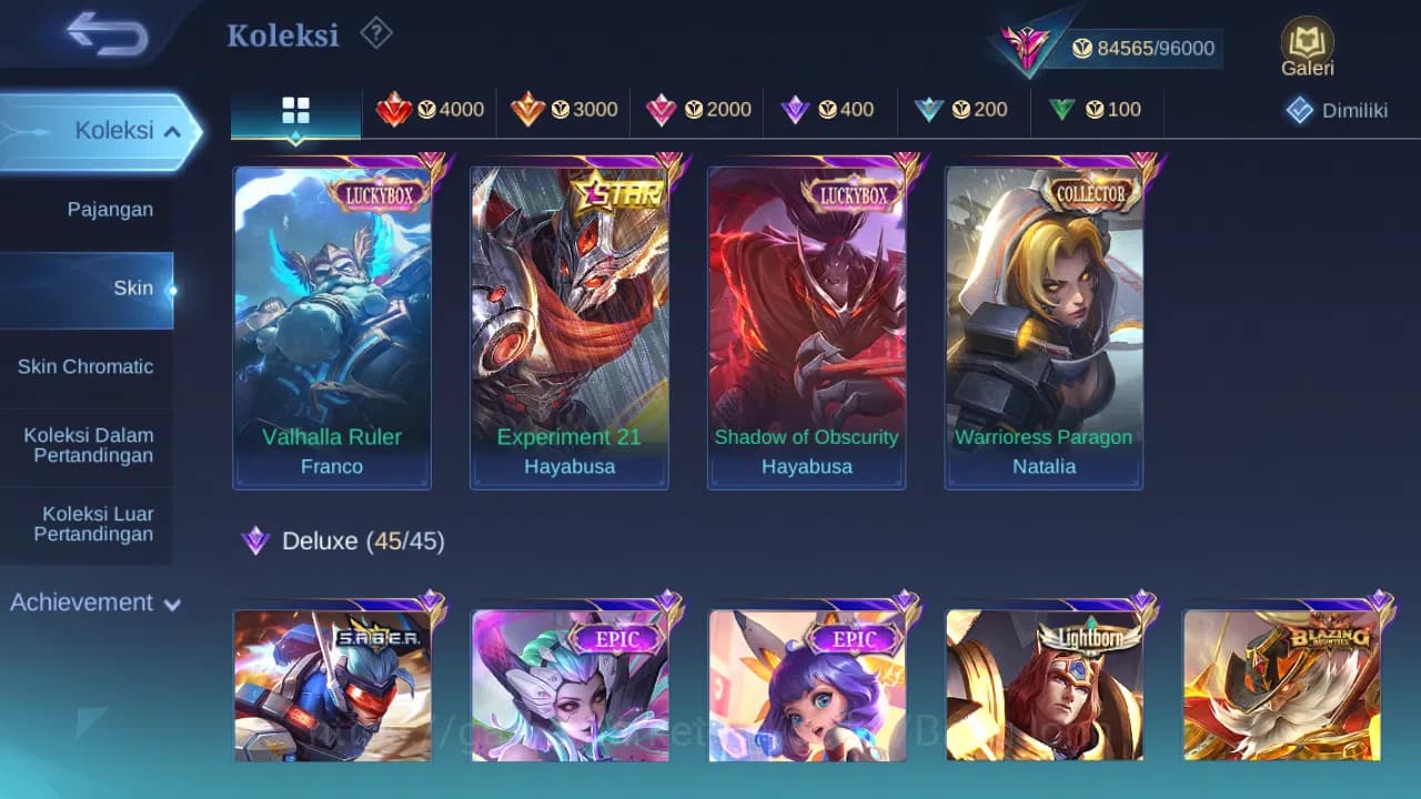 Mobile Legends: Bang Bang Accounts GLOBAL Hero 132 Skin 304 Aspirant Fanny Layla | 11 image 2