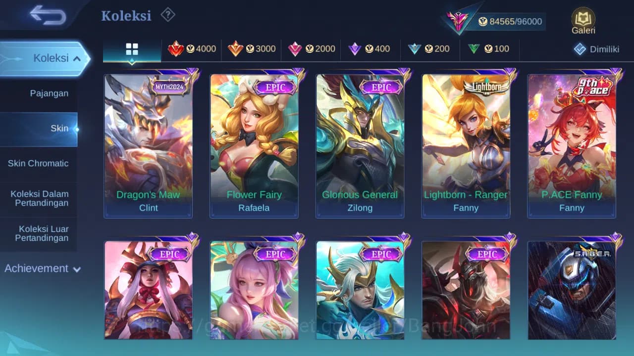 Mobile Legends: Bang Bang Accounts GLOBAL Hero 132 Skin 304 Aspirant Fanny Layla | 11 image 3
