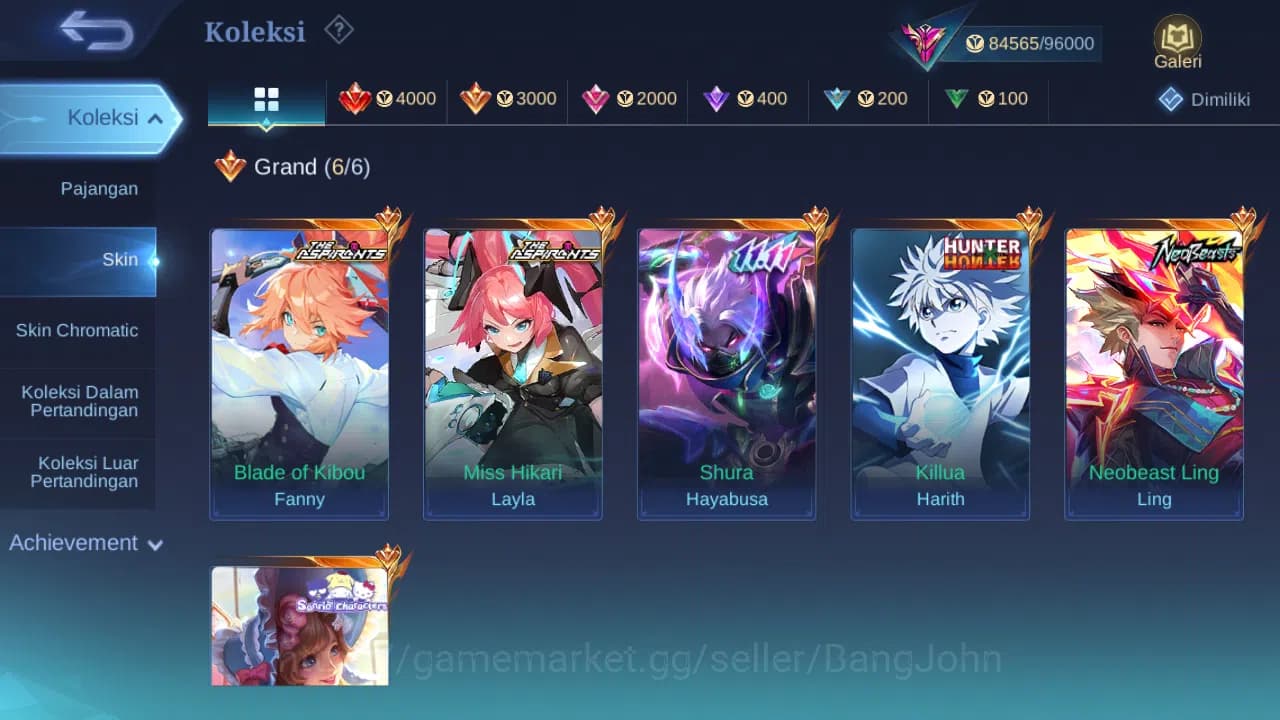 Mobile Legends: Bang Bang Accounts GLOBAL Hero 132 Skin 304 Aspirant Fanny Layla | 11 image 5