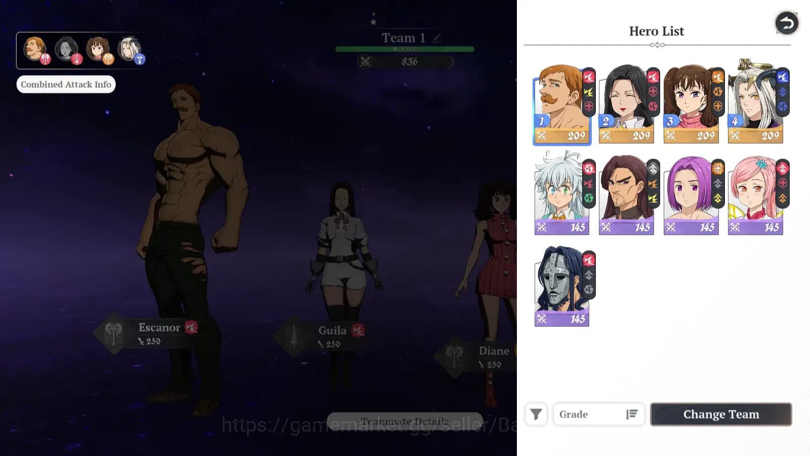 The Seven Deadly Sins: Origin Accounts EUROPE|Fresh Starter Lvl 2|4 SSR|Escanor,Guila,Dia image 3
