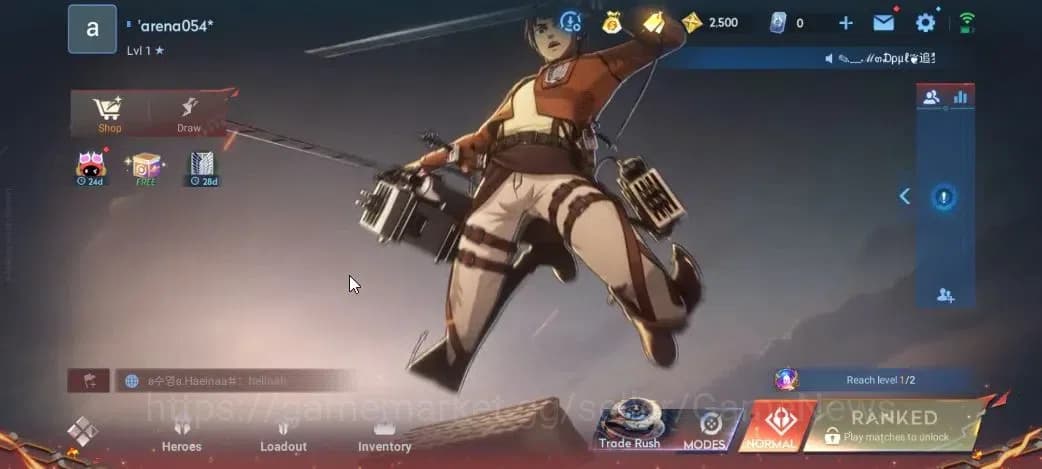 Honor of Kings Accounts Hero 7|Starter with Legend Skin Selection Chest(Di image 1