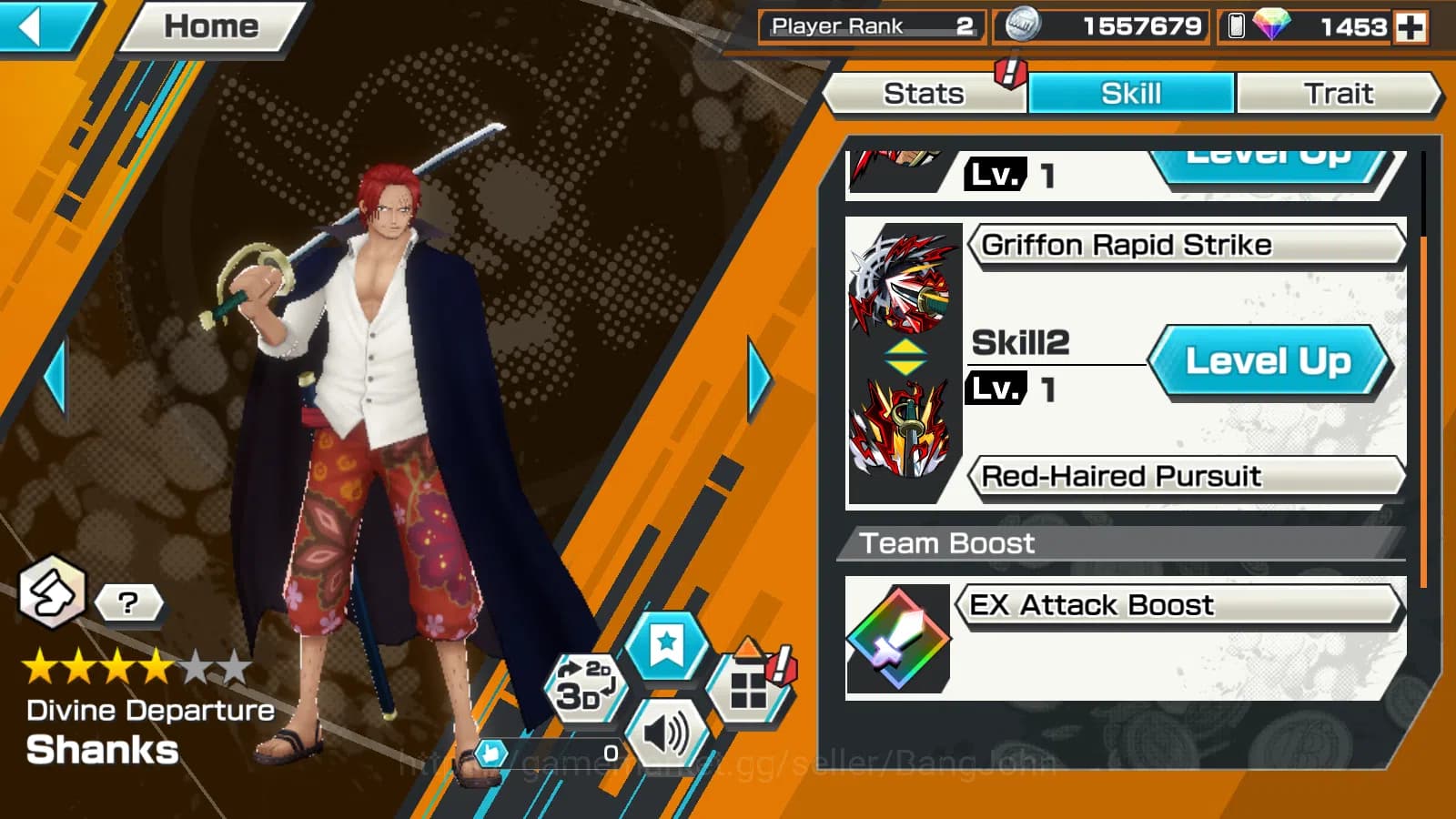 One Piece Bounty Rush Accounts Global | 3EX | RD 1453 | 5elders Nusjuro,Divine S image 3