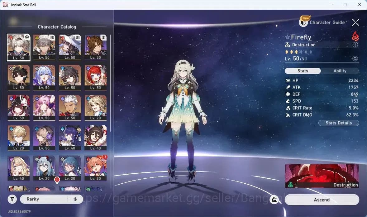 Honkai Star Rail Accounts ASIA | TL40 | Firefly, The Dahlia, Dan Heng IL, Ro image 2