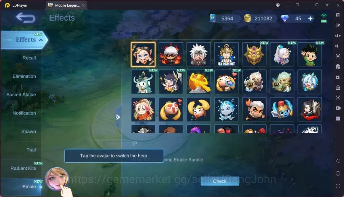 Mobile Legends: Bang Bang Accounts GLOBAL Hero 132 Skin 282|Aspirant Ruby|Prime Beatr image 13