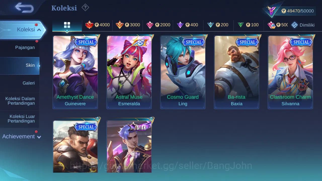 Mobile Legends: Bang Bang Accounts GLOBAL Hero 120 Skin 192 | Prime Granger | Zodiac image 11