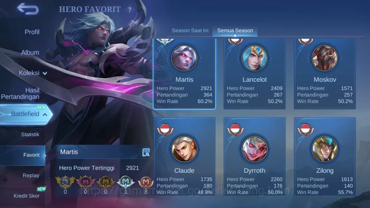 Mobile Legends: Bang Bang Accounts GLOBAL Hero 120 Skin 192 | Prime Granger | Zodiac image 17