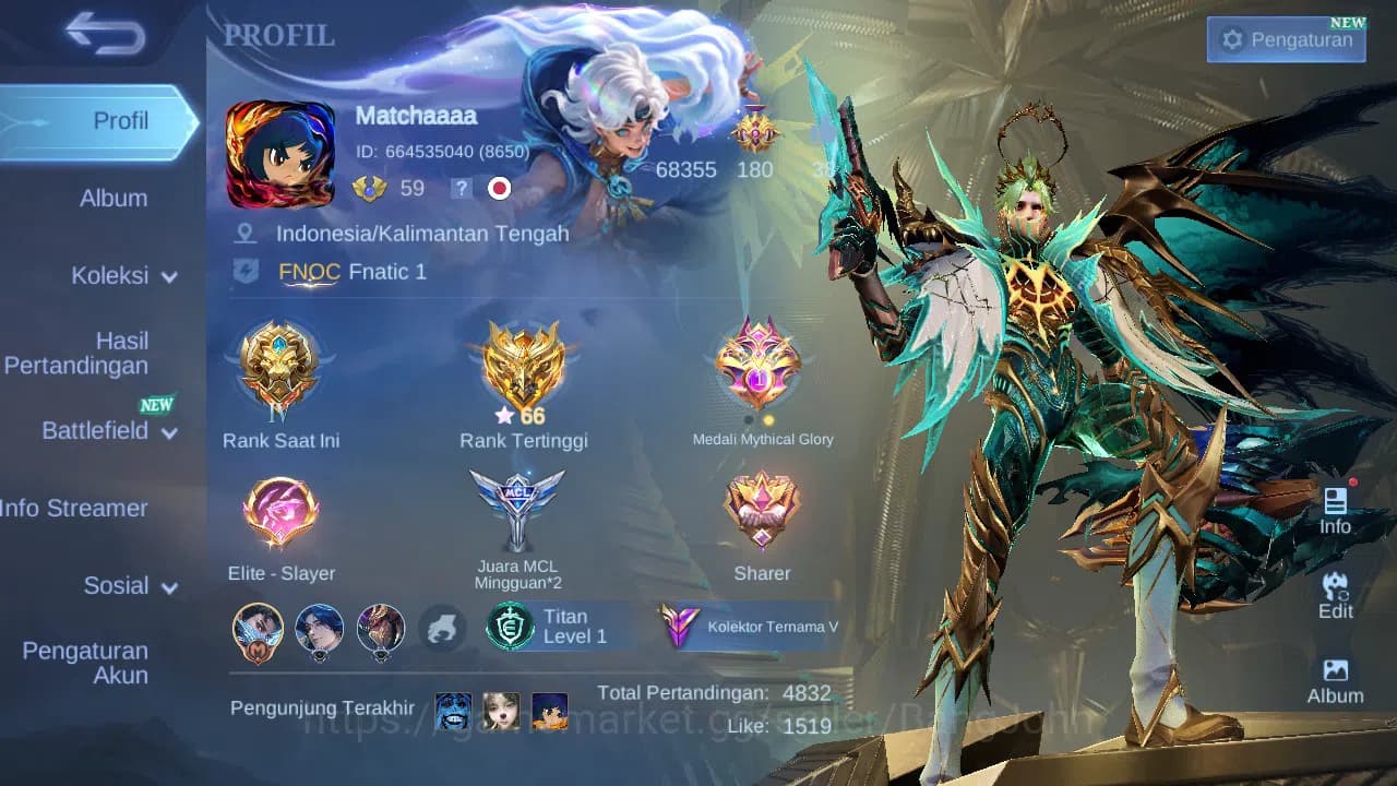 Mobile Legends: Bang Bang Accounts GLOBAL Hero 120 Skin 192 | Prime Granger | Zodiac image 18