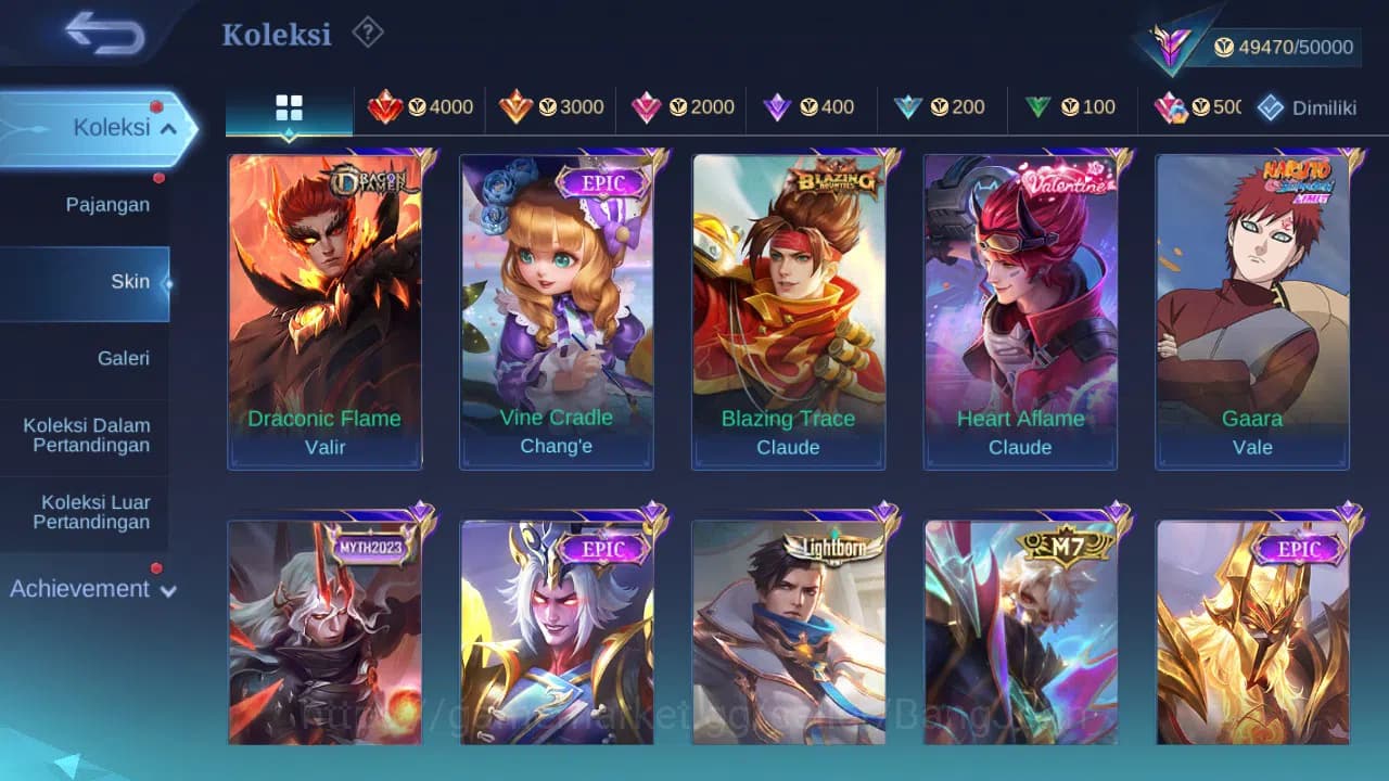 Mobile Legends: Bang Bang Accounts GLOBAL Hero 120 Skin 192 | Prime Granger | Zodiac image 6