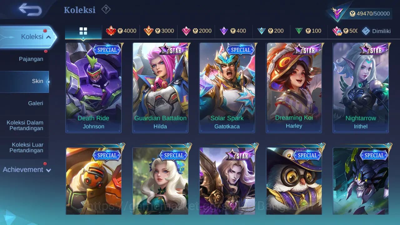 Mobile Legends: Bang Bang Accounts GLOBAL Hero 120 Skin 192 | Prime Granger | Zodiac image 9