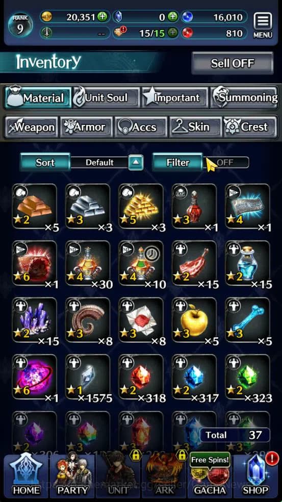 Last Cloudia Accounts GLOBAL | Starter Rank 9 | Hinata Sakaguchi, AoG La image 4