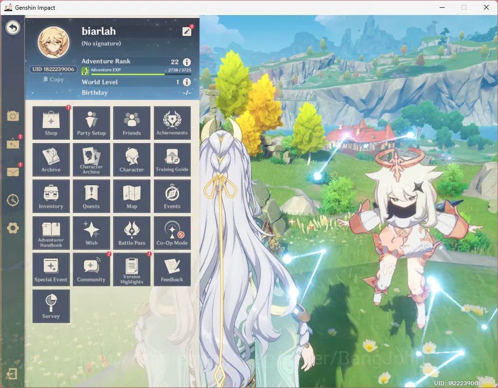 Genshin Impact Accounts ASIA|AR 22| 1 limit| Mid starter Zibai,etc|Low map image 1