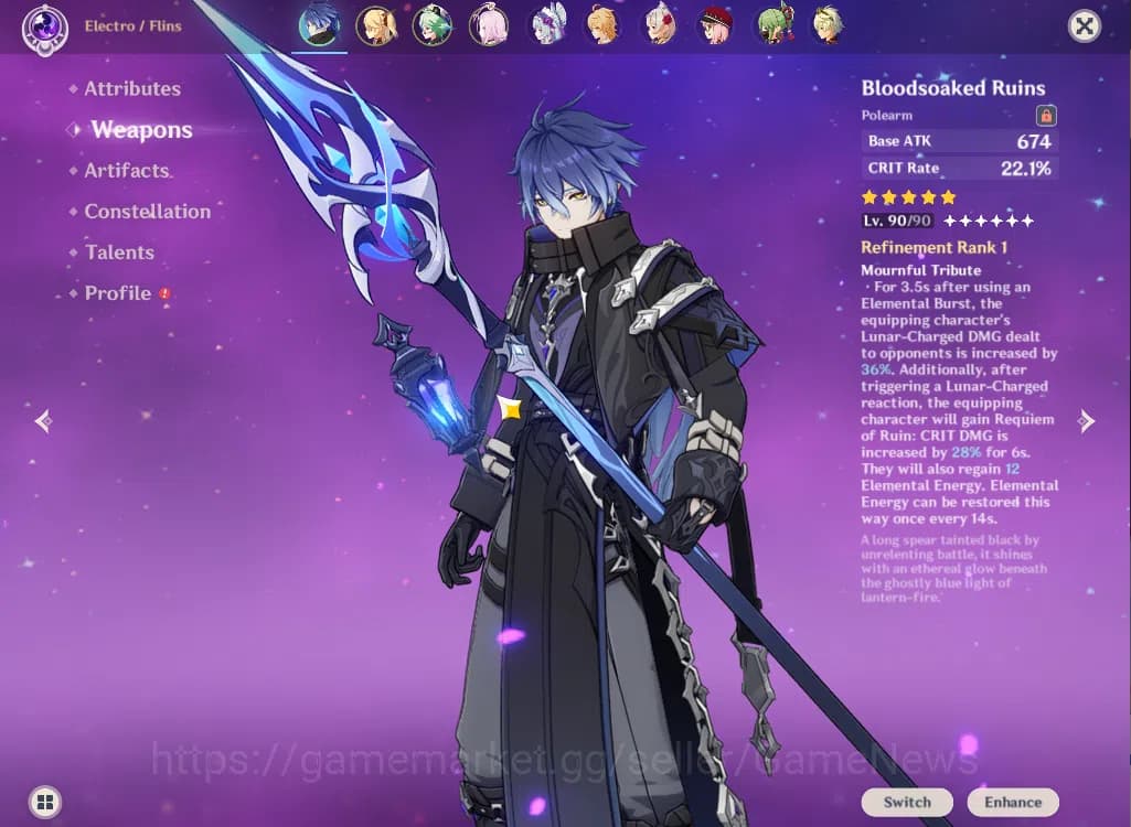 Genshin Impact Accounts ASIA|AR 50|1 Limited +2(*5Weapon)|Flins+Sign|Mc Ma image 3