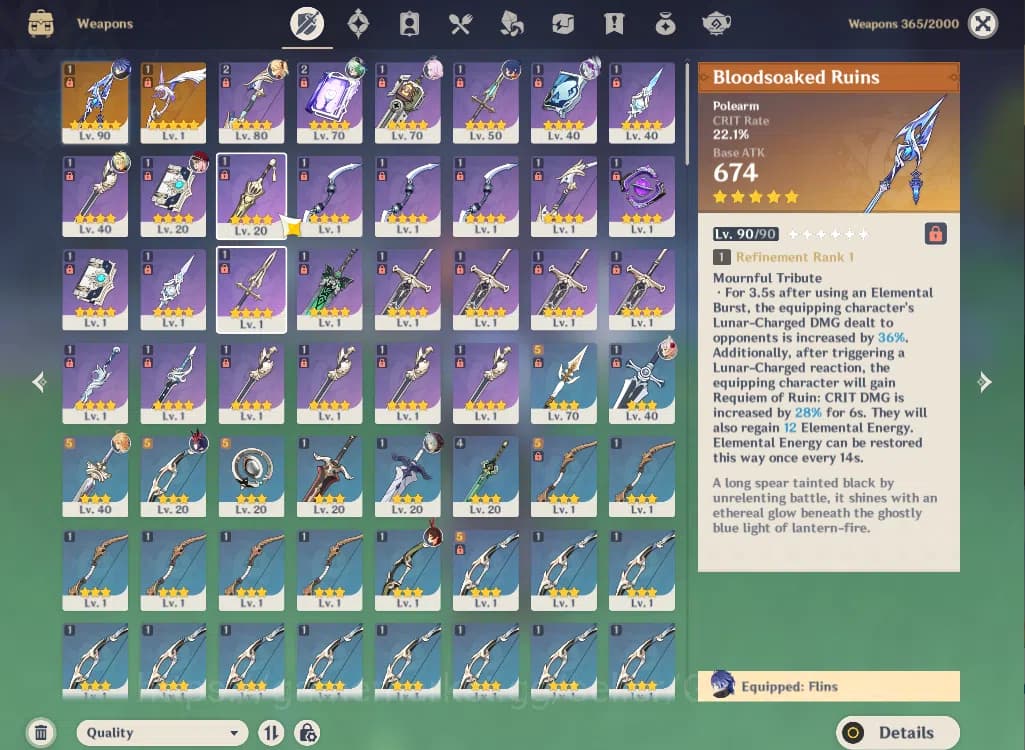 Genshin Impact Accounts ASIA|AR 50|1 Limited +2(*5Weapon)|Flins+Sign|Mc Ma image 4