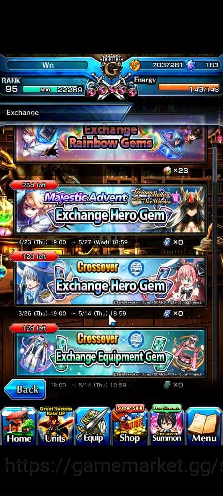 Grand Summoners Accounts Global|Rank 95|183 cc|15 Ascend+8 TW|[Okarun,DL Ri image 11