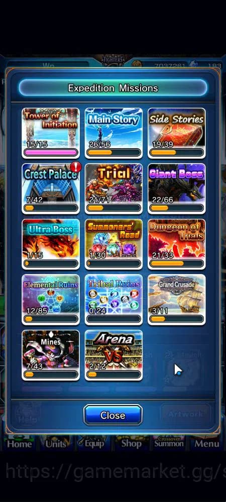 Grand Summoners Accounts Global|Rank 95|183 cc|15 Ascend+8 TW|[Okarun,DL Ri image 12