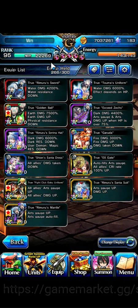 Grand Summoners Accounts Global|Rank 95|183 cc|15 Ascend+8 TW|[Okarun,DL Ri image 13