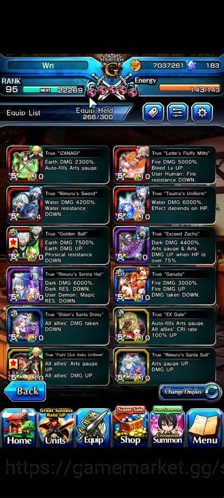 Grand Summoners Accounts Global|Rank 95|183 cc|15 Ascend+8 TW|[Okarun,DL Ri image 14