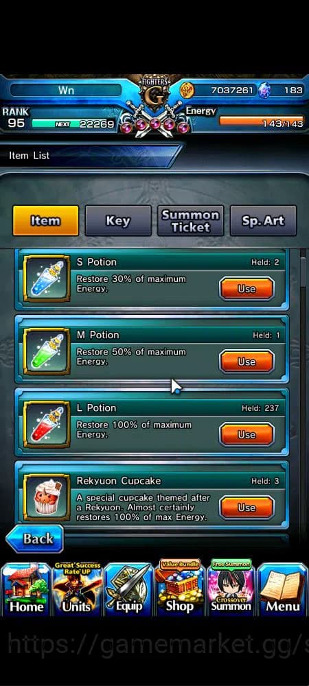Grand Summoners Accounts Global|Rank 95|183 cc|15 Ascend+8 TW|[Okarun,DL Ri image 18