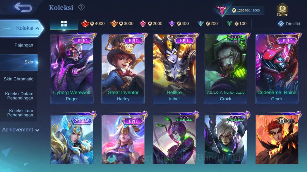 Mobile Legends: Bang Bang Accounts GLOBAL|Hero 132|skin 400|legend(freya,alu),KOF val image 15