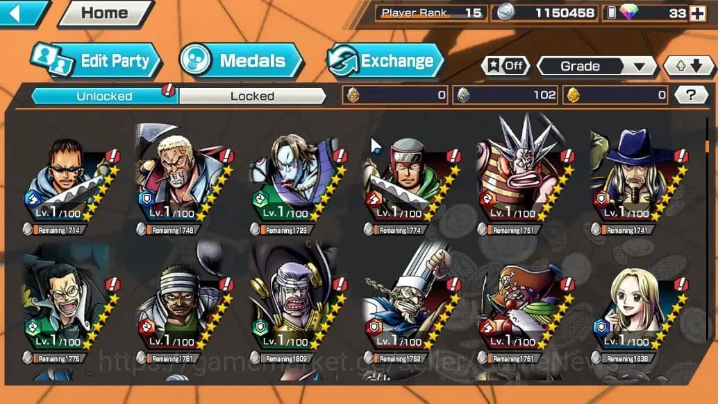 One Piece Bounty Rush Accounts Global |5 EX characters |Film Red Shanks,Blackbear image 13