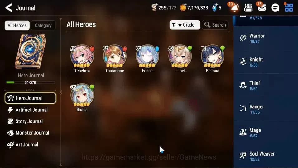 Epic Seven Accounts GLOBAL Unverif|New Era|3 ML(Salome,LOT Scales,Beli image 7